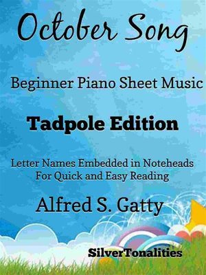 cover image of October Song Beginner Piano Sheet Music Tadpole Edition